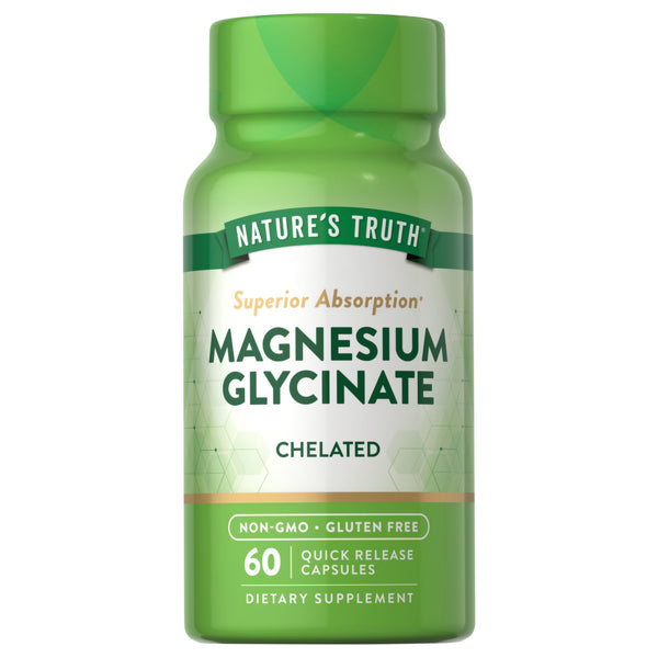 Nature's Truth, Buffered Magnesium Glycinate, High Absorption, 665 mg, 60 Quick Release Capsules