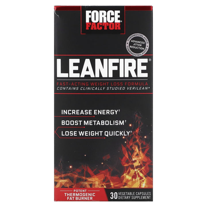 Leanfire Force Factor, LeanFire, Fast-Acting Weight Loss Formula, 30 Vegetable ...