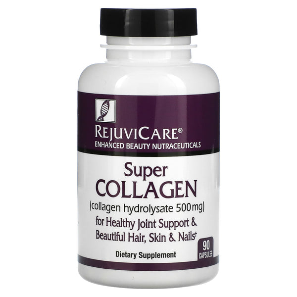 Rejuvicare, Super Collagen, Collagen Hydrolysate, 500 mg, 90 Capsules