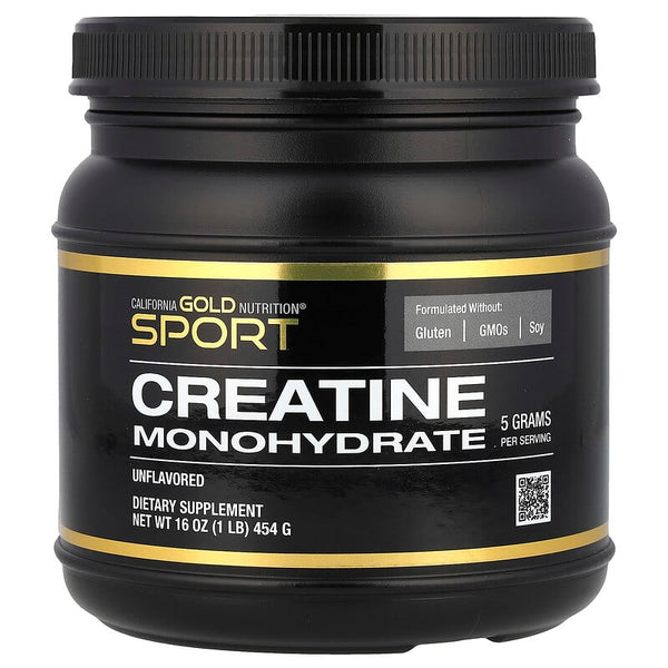 California Gold Nutrition, Sport, Creatine Monohydrate, Unflavored, 454 g