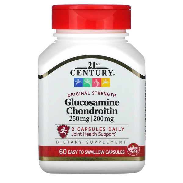 21st Century, Glucosamine / Chondroitin, Original Strength, 60 Easy to Swallow Capsules