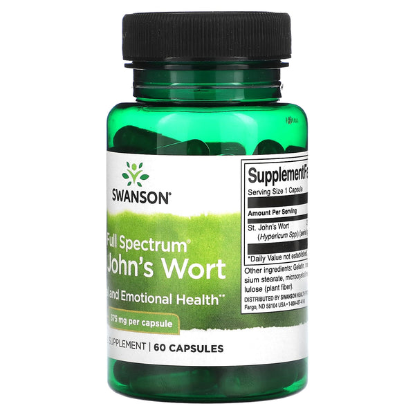 Swanson, Full Spectrum St. John's Wort, 375 mg, 60 Capsules