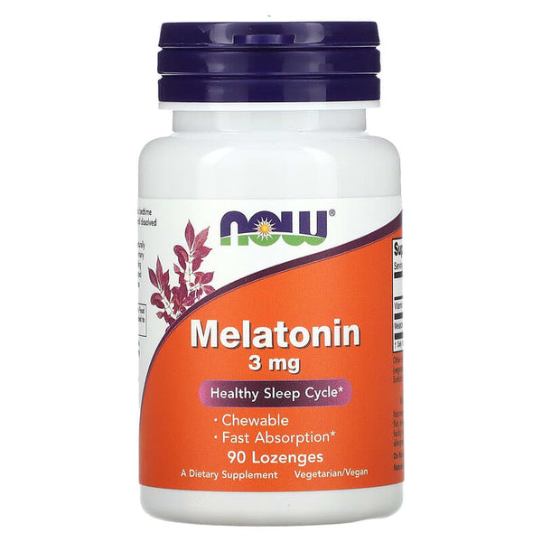 NOW Foods, Melatonin, 3 mg, 90 Lozenges