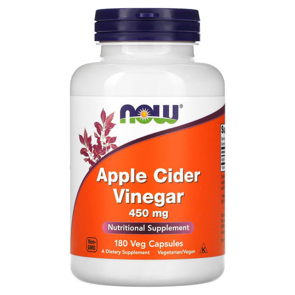 NOW Foods, Apple Cider Vinegar, 450 mg, 180 Veg Capsules