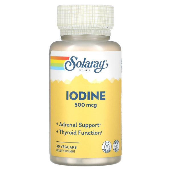 Solaray, Iodine, 500 mcg, 30 VegCaps