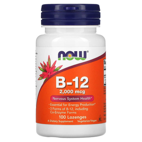 NOW Foods, B-12, 2,000 mcg, 100 Lozenges