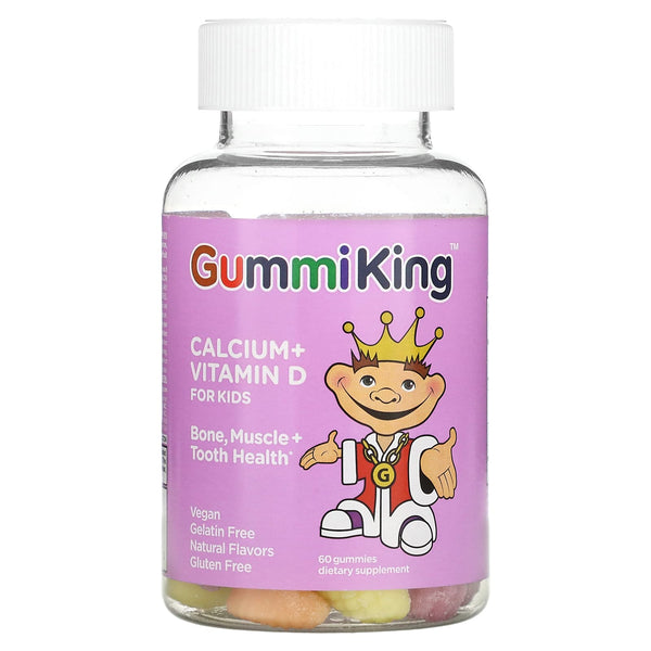 GummiKing, Calcium + Vitamin D for Kids, 60 Gummies