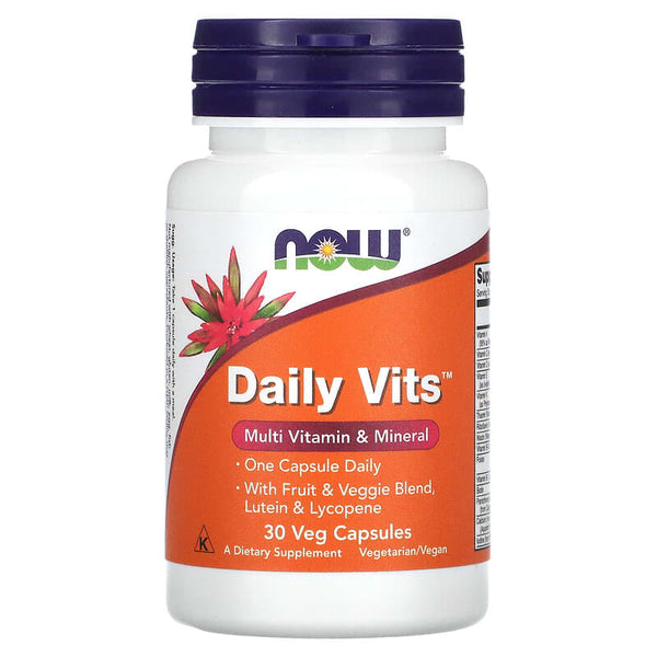 NOW Foods, Daily Vits, Multi Vitamin & Mineral, 30 Veg Capsules