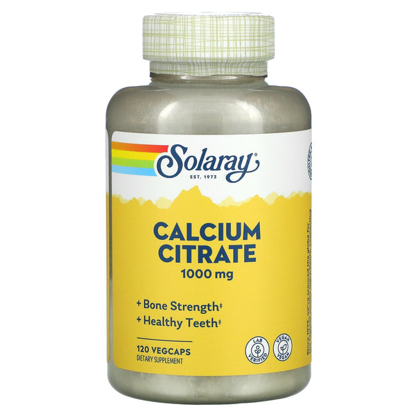 Solaray, Calcium Citrate, 1,000 mg, 120 VegCaps (250 mg per Capsule)