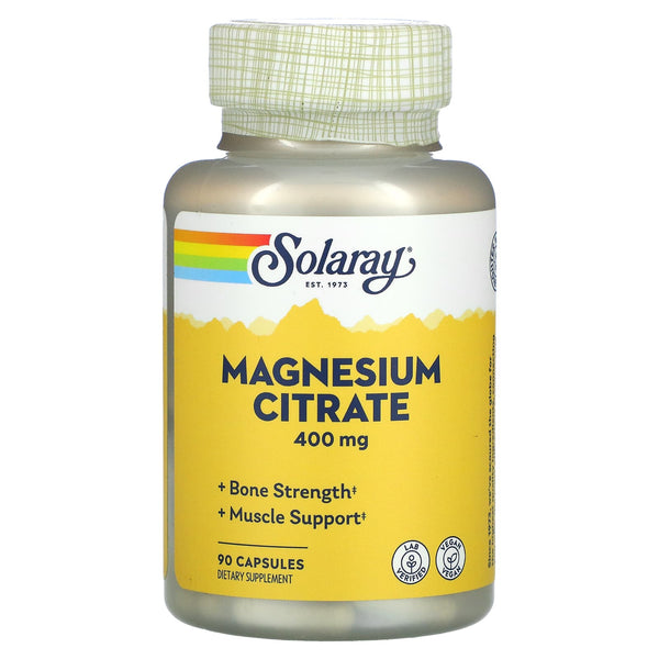 Solaray, Magnesium Citrate, 400 mg, 90 Capsules (133 mg per Capsule)