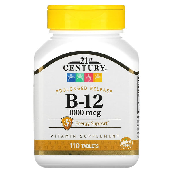 21st Century, B-12, Prolonged Release, 1,000 mcg, 110 Tablets