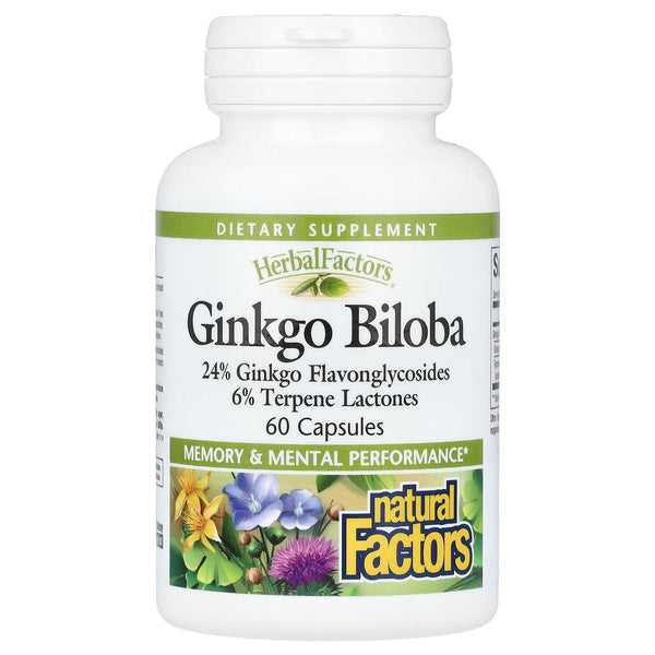 Natural Factors, Ginkgo Biloba, 60 Capsules