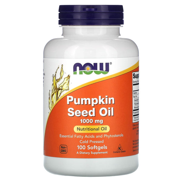 NOW Foods, Pumpkin Seed Oil, 1,000 mg, 100 Softgels (500 mg per Softgel)