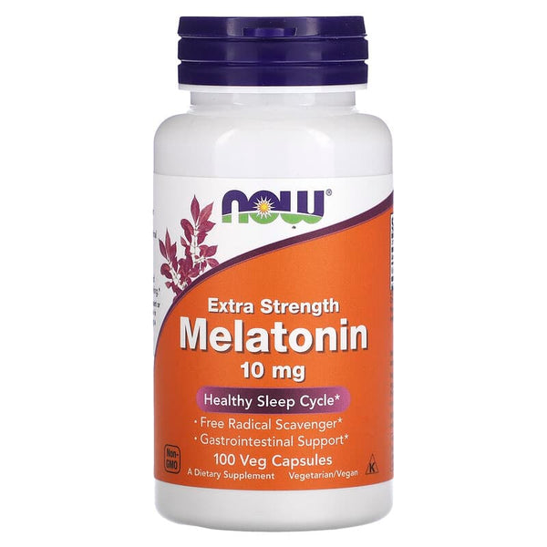 NOW Foods, Extra Strength Melatonin, 10 mg, 100 Veg Capsules