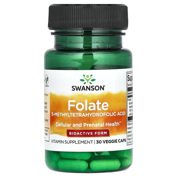 Swanson, Folate , 30 Veggie Caps