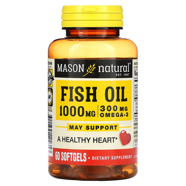 Mason Natural, Fish Oil, 1,000 mg, 60 Softgels