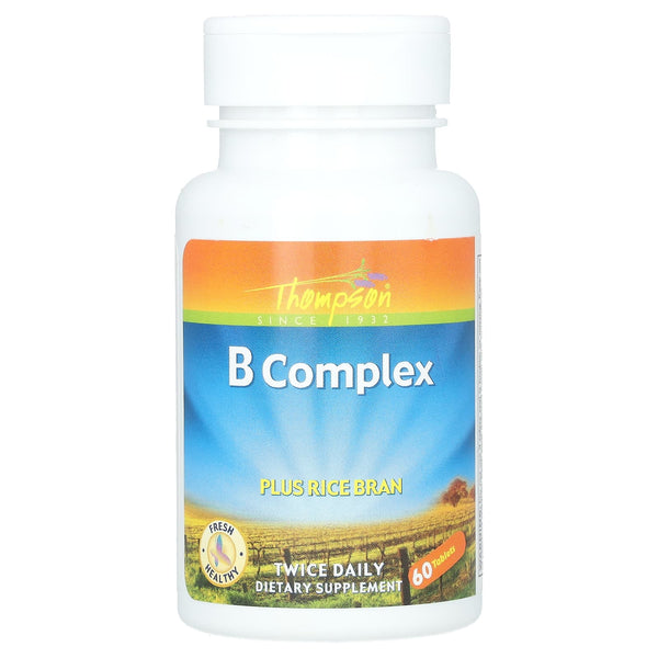 Thompson, B Complex, Plus Rice Bran, 60 Tablets