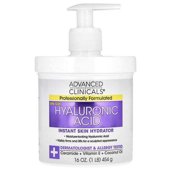 Advanced Clinicals, Hyaluronic Acid, Instant Skin Hydrator, 1 lb (16 oz)