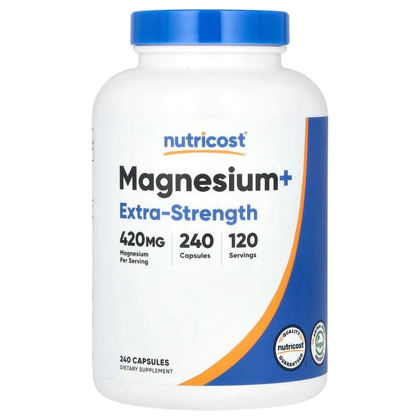 Nutricost, Magnesium+, Extra-Strength, 420 mg, 240 Capsules