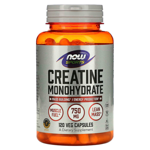 NOW Foods, Sports, Creatine Monohydrate, 4,500 mg, 120 Veg Capsules (750 mg per Capsule)
