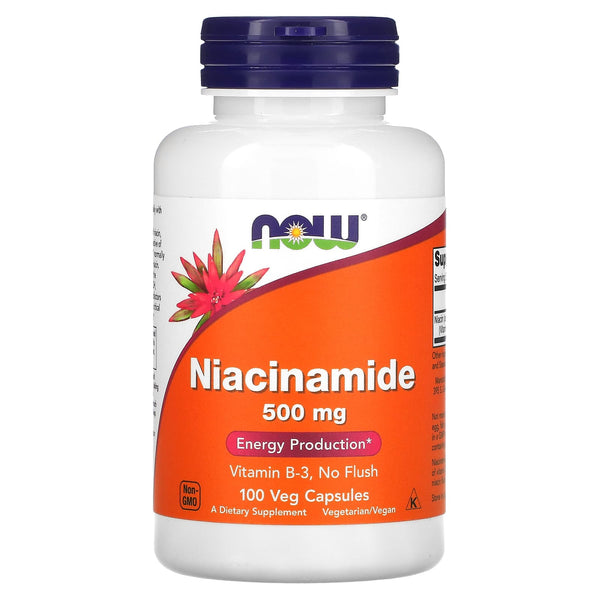 NOW Foods, Niacinamide, 500 mg, 100 VegCapsules