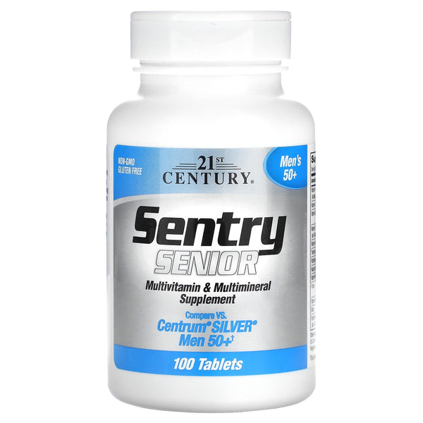 21st Century, Sentry Senior, Multivitamin & Multimineral Supplement, Men's 50+, 100 Tablets