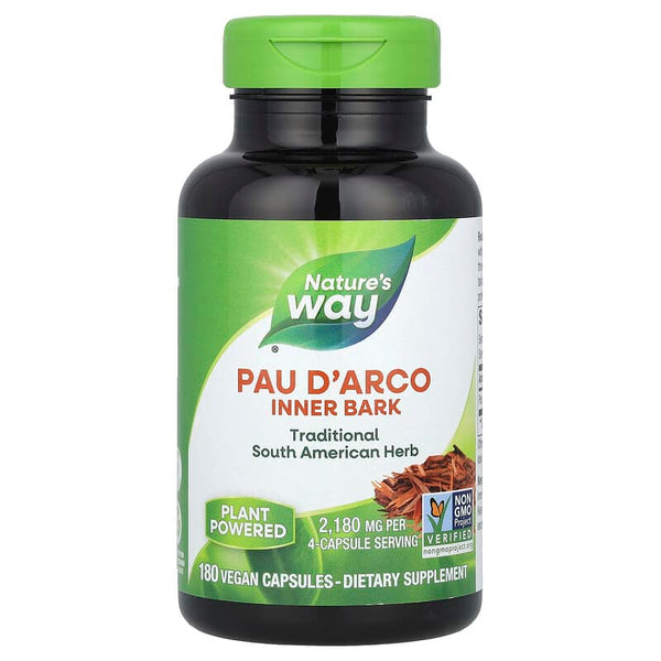 Nature's Way, Pau d'Arco Inner Bark, 2,180 mg, 180 Vegan Capsules