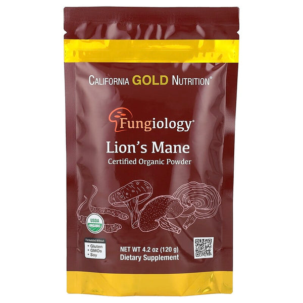 California Gold Nutrition, Organic Lion's Mane Powder, 120 g