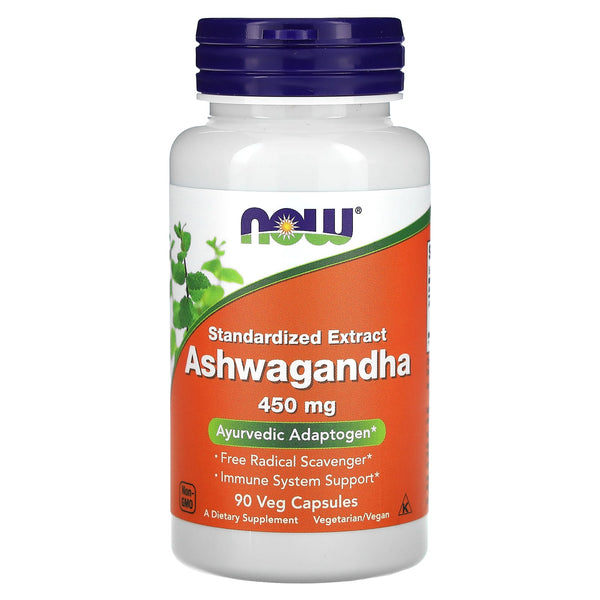 NOW Foods, Ashwagandha, Standardized Extract, 450 mg, 90 Veg Capsules