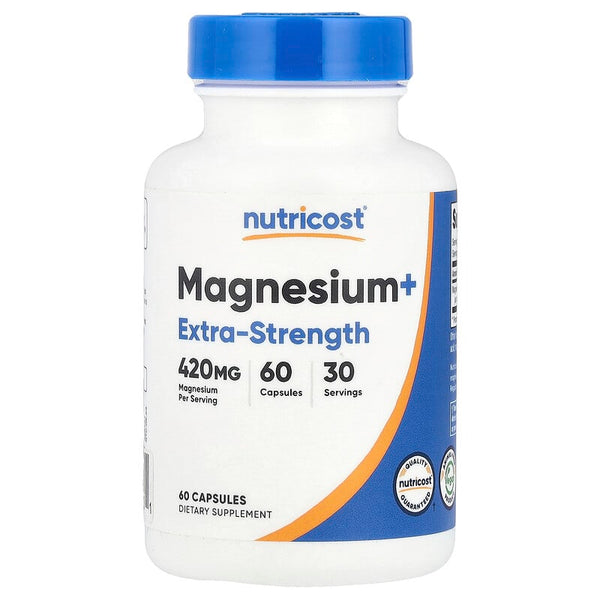 Nutricost, Magnesium+, Extra Strength, 420 mg, 60 Capsules