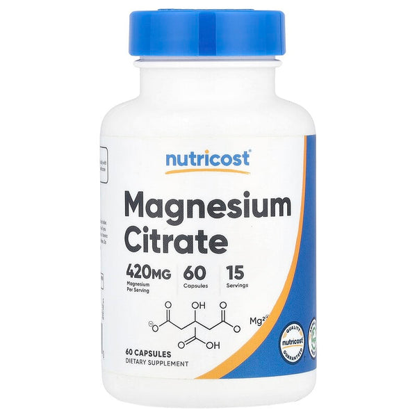 Nutricost, Magnesium Citrate, 420 mg, 60 Capsules