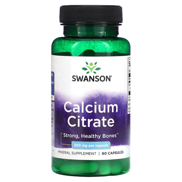 Swanson, Calcium Citrate, 200 mg, 60 Capsules