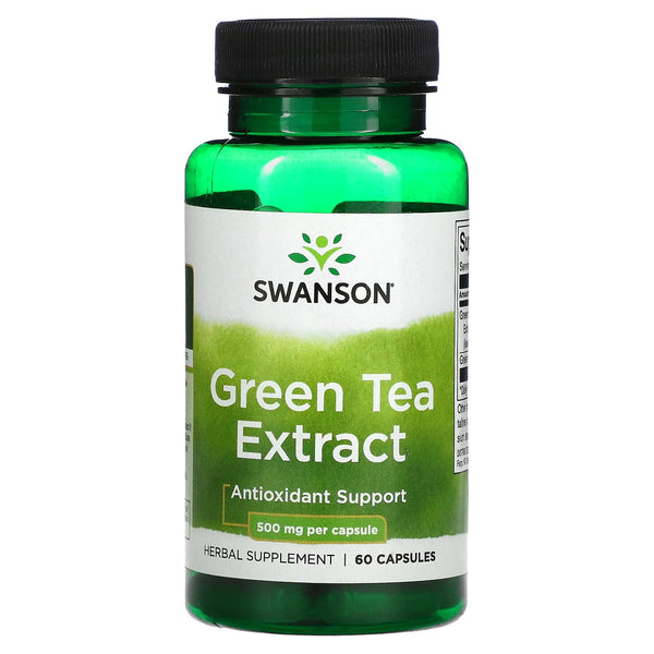 Swanson, Green Tea Extract, 500 mg, 60 Capsules