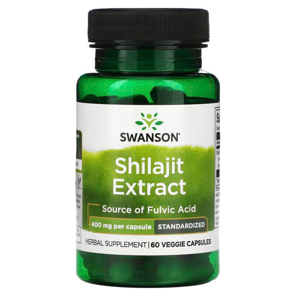 Swanson, Shilajit Extract, Standardized, 400 mg, 60 Veggie Capsules