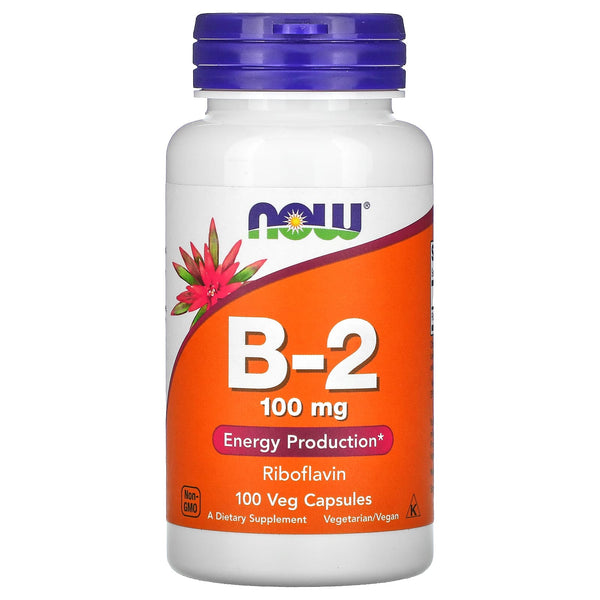 NOW Foods, B-2, 100 mg, 100 Veg Capsules