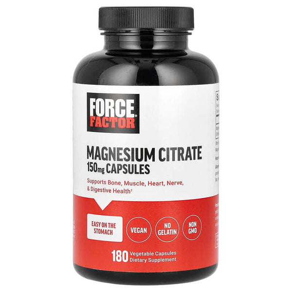 Force Factor, Magnesium Citrate, 150 mg, 180 Vegetable Capsules