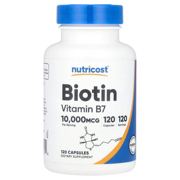 Nutricost, Biotin, 10,000 mcg, 120 Capsules