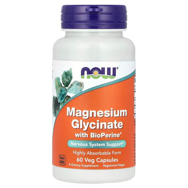 NOW Foods, Magnesium Glycinate, 60 Veg Capsules