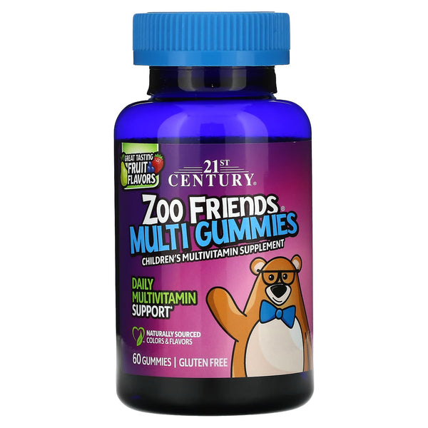 21st Century, Zoo Friends, Multi Gummies, Fruit, 60 Gummies