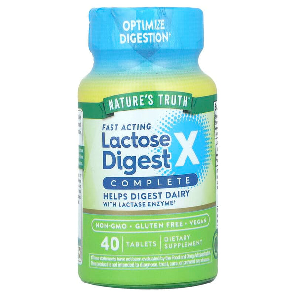 Nature's Truth, Fast Acting Lactose Digest X Complete, 90 mg, 40 Tablets