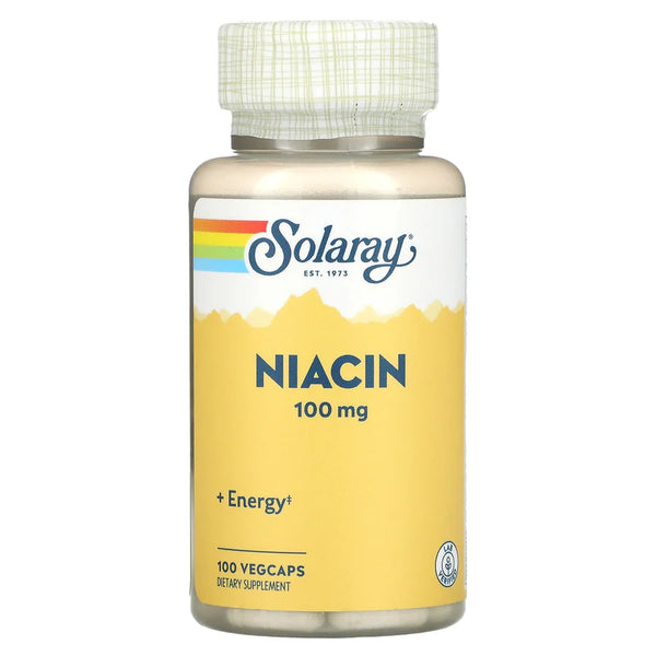 Solaray, Niacin, 100 mg, 100 VegCaps